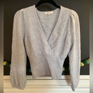Madewell wrap front bloused sweater
